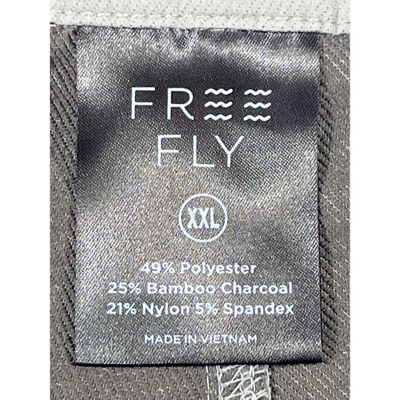 Free Fly Men’s 2XL Gray Stretch Zip Front Hybrid Shorts Quick Dry Performance - Picture 3 of 6